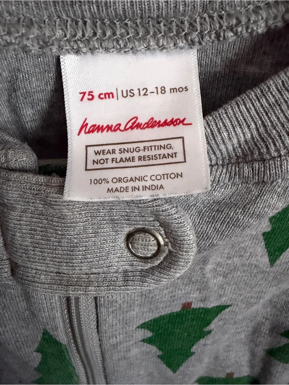 Hanna Andersson Gray Christmas Tree Pajamas